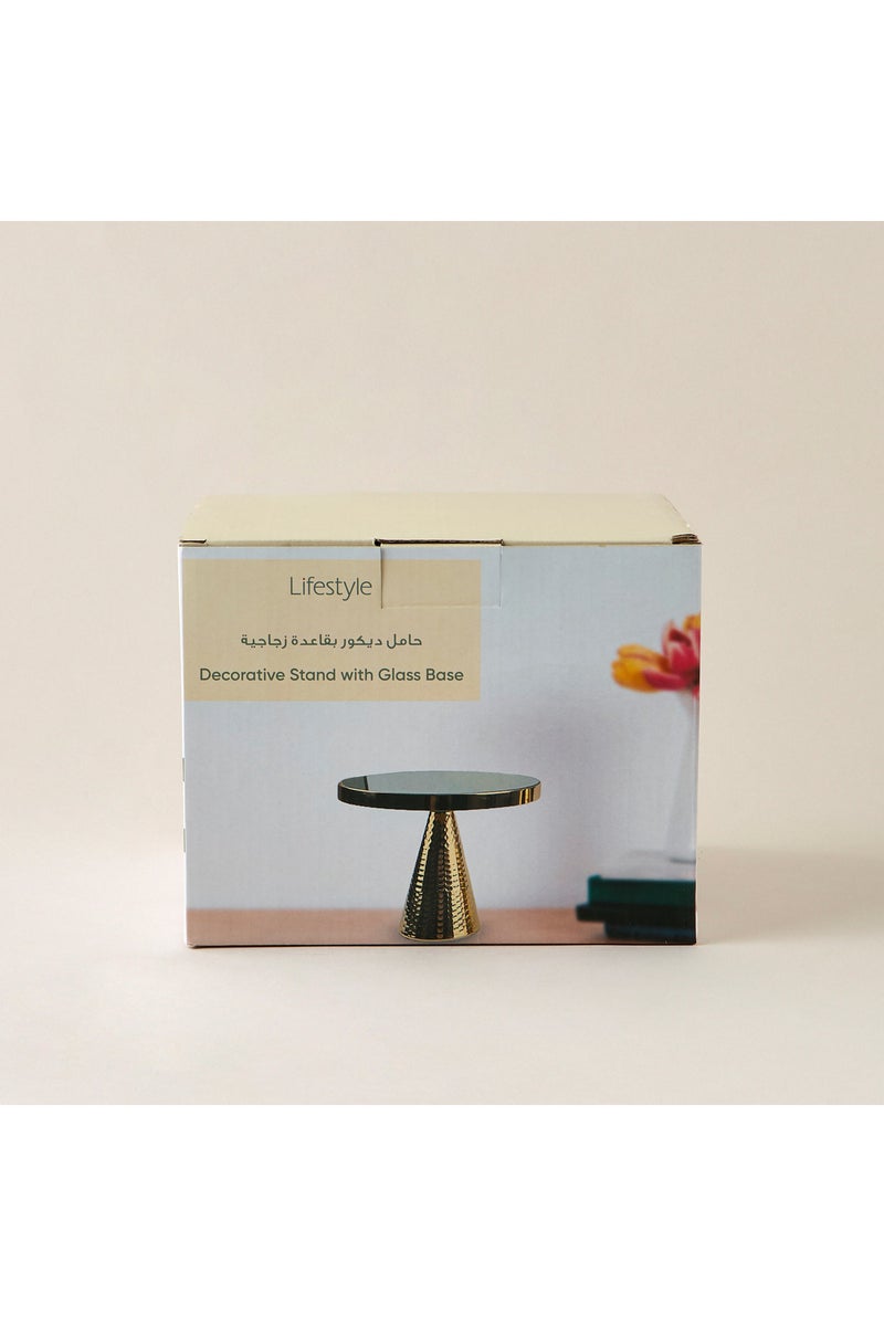 LIFESTYLE حامل زخرفي بقاعدة زجاجية - 21x15 سم - Image 5